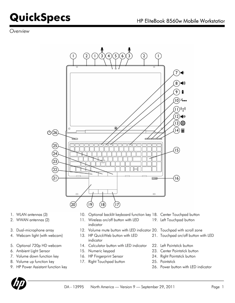 HP EliteBook 8560w Mobile Workstation | Manualzz