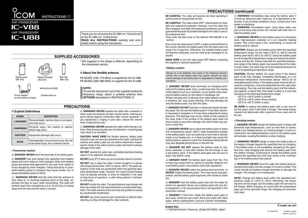 Ic V88 Ic U88 Instructions 1 Manualzz