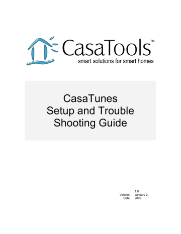 CasaTunes Setup and Trouble Shooting Guide | Manualzz