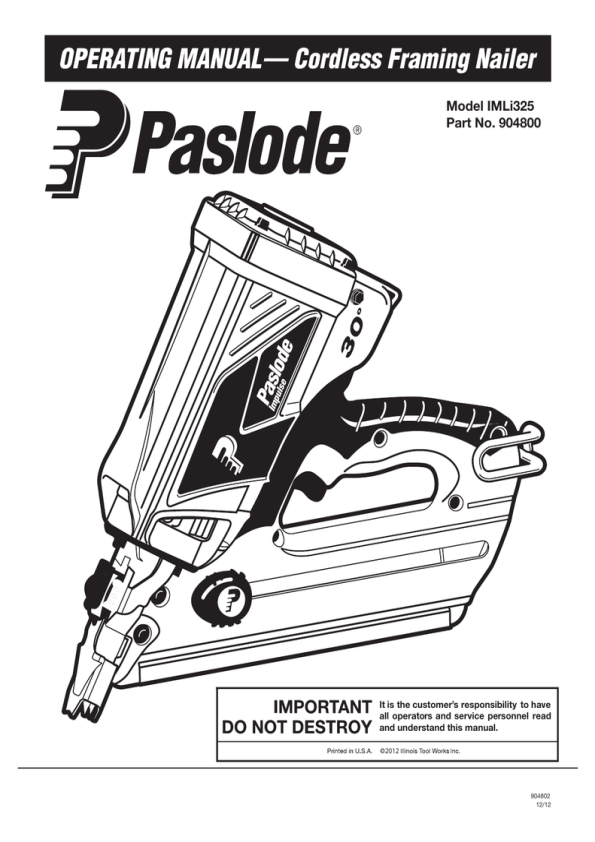 Paslode imli325 2024