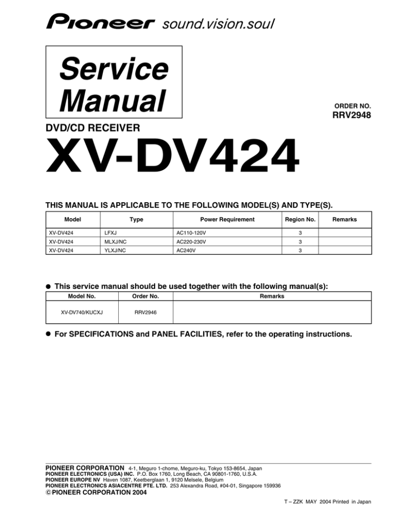 Dvd Cd Receiver Xv Manualzz