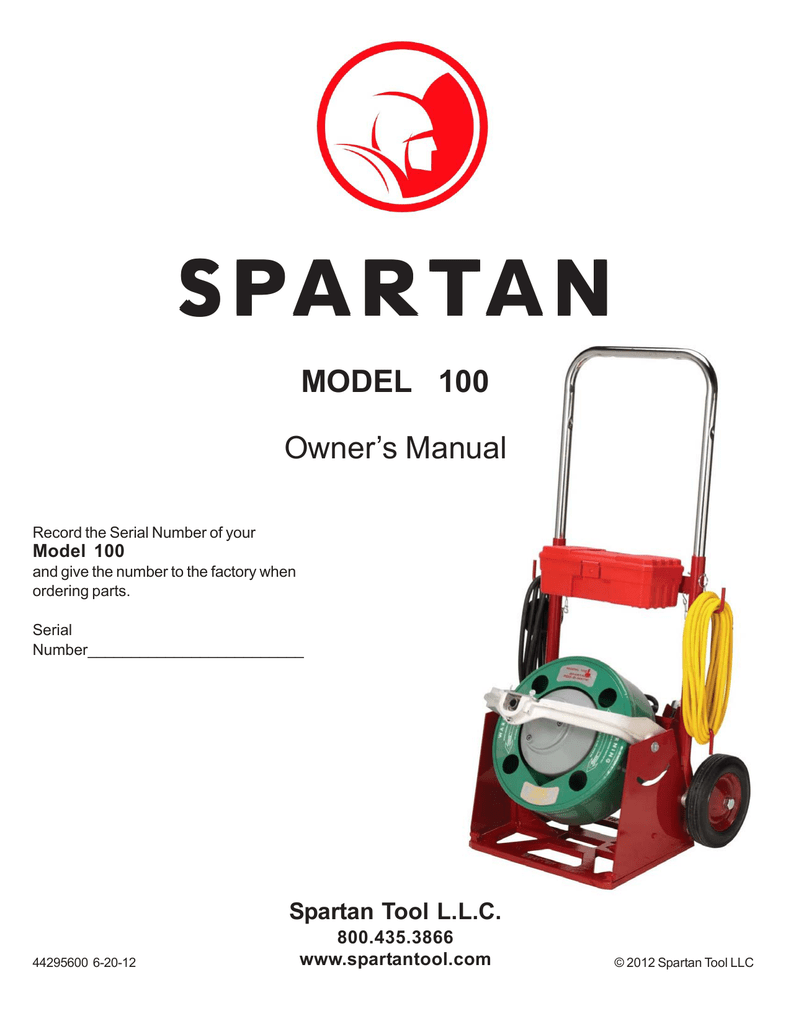 100 Owners Manual--6-20-12.pmd | Manualzz | Spartan 300 Sewer Machine Wire Diagram | | Manualzz