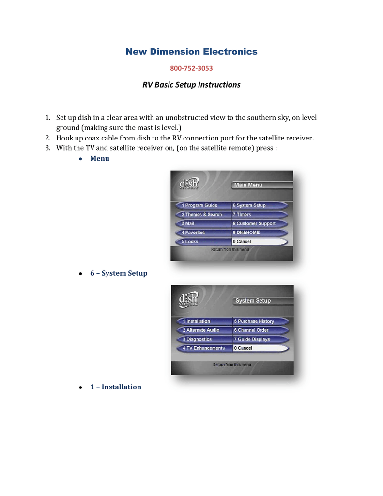 Dish Network For Rv >> Dish Network Basic Rv Setup Menu Walkthrough Manualzz Com Dish Network For Rv >> Dish Network Basic Rv Setup Menu Walkthrough Manualzz Com