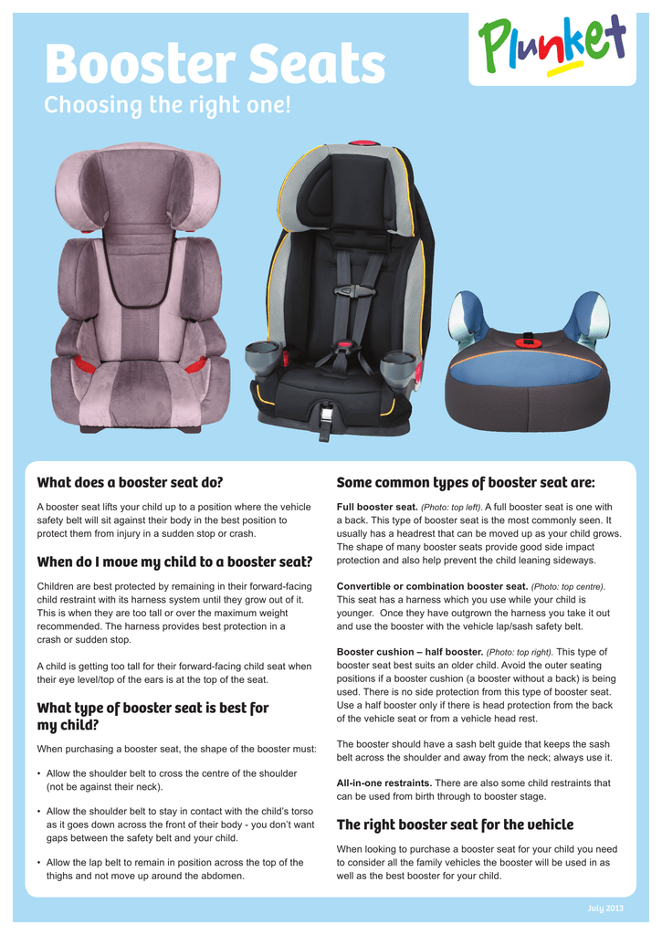 Booster Seats Manualzz - How To Secure Front Facing Car Seat