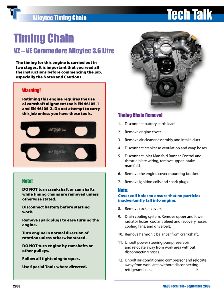 timing chain vz commodore