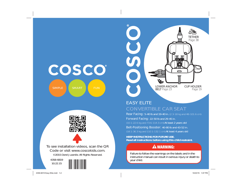 Convertible Car Seat Manualzz Com