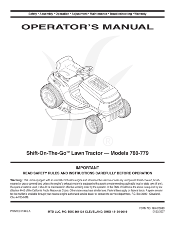 Bolens 15.5 hp lawn tractor manual sale