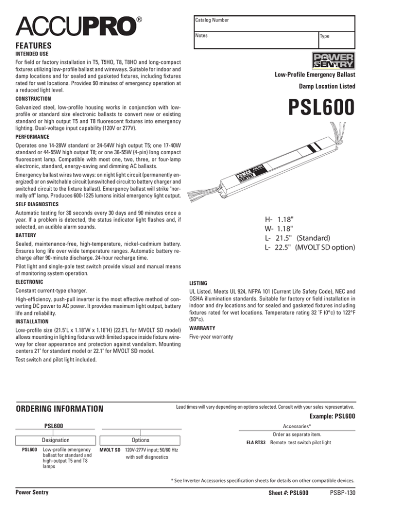Power Sentry Ps1400 Fluorescent Battery Pack Wiring Diagram - Style