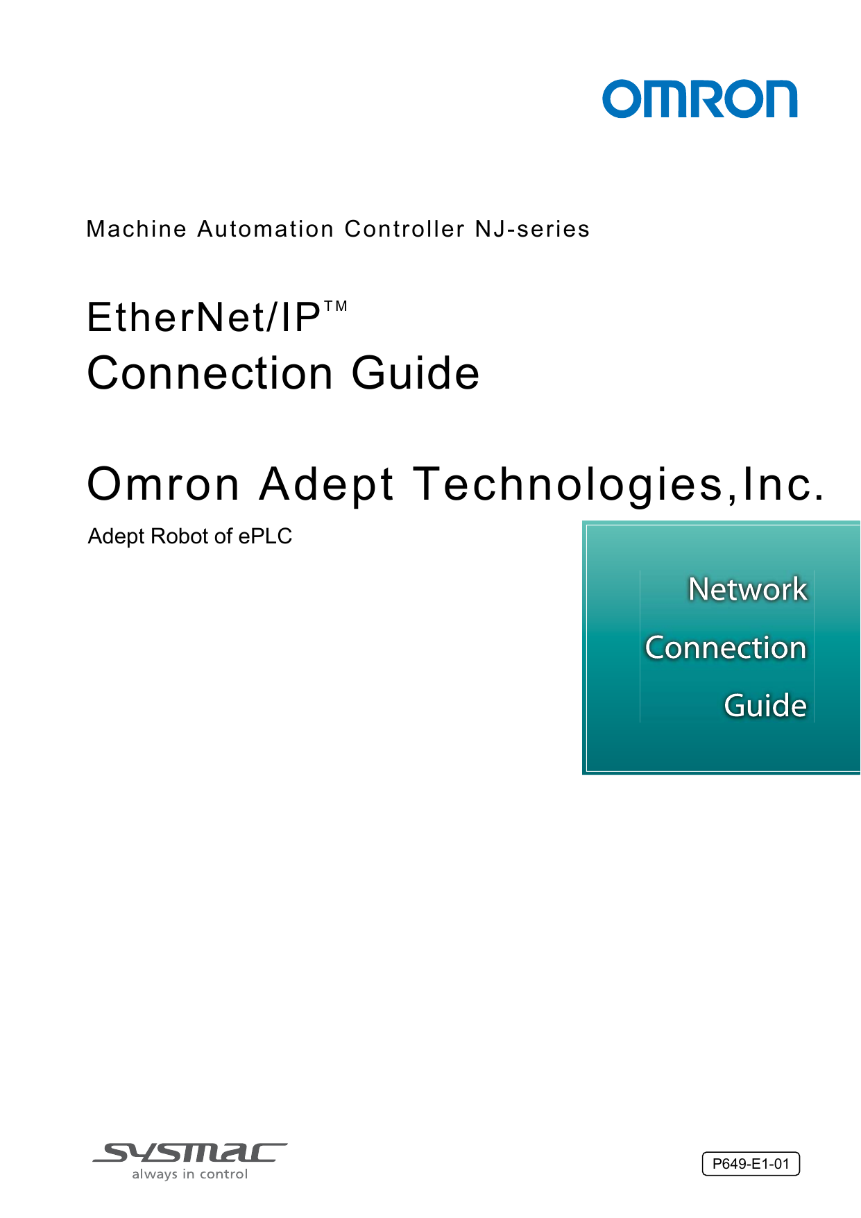 Omron NJ-Series EtherNet-IP ePLC Guide | Manualzz
