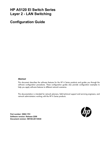 HP A5120 EI Series Configuration manual | Manualzz