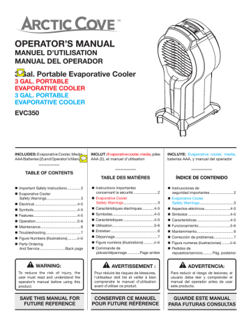 Arctic Cove Evc351 User Guide Manualzz