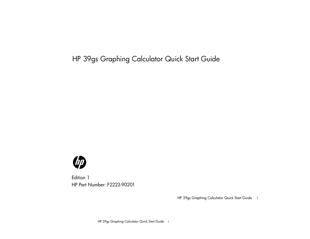 HP 39gs Quick Start Guide_English_EN_F2223 Manualzz