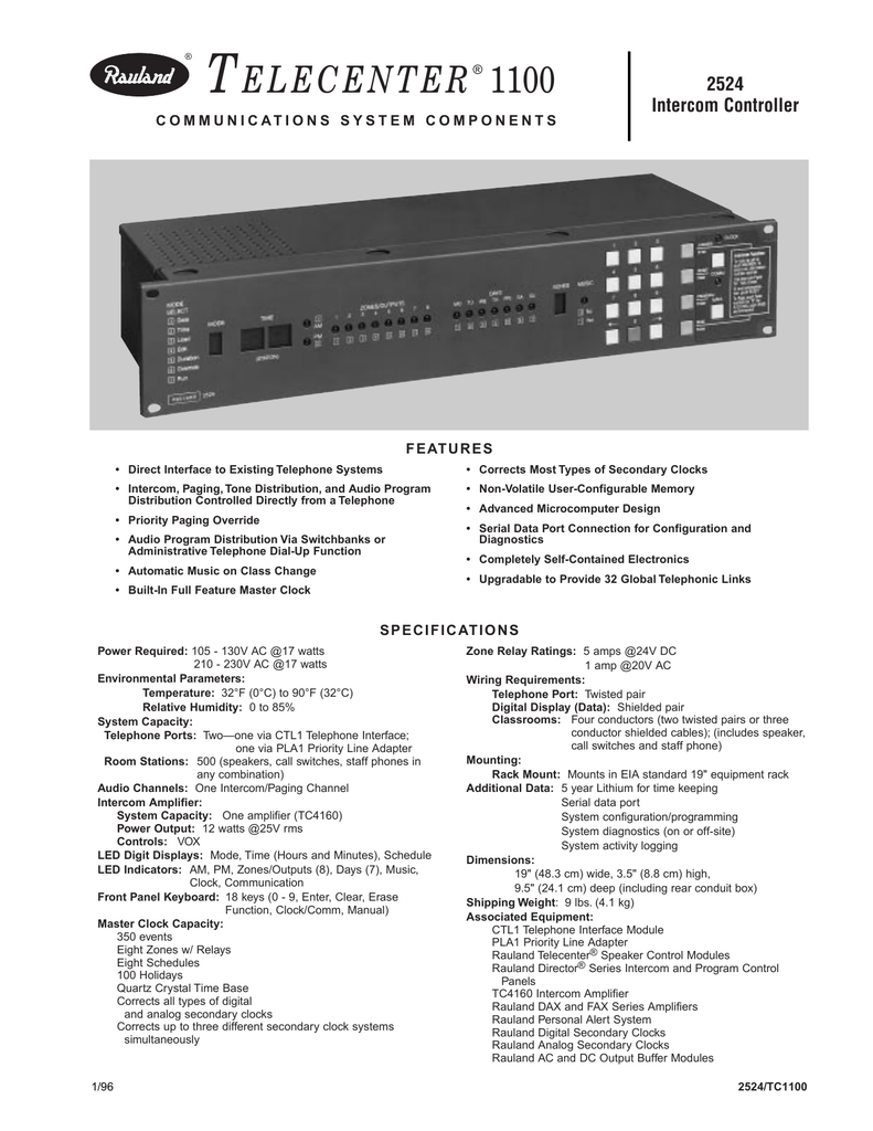 Rauland Model US0880 Borg 8" Intercom Speaker Audio Equipment New Open Box 