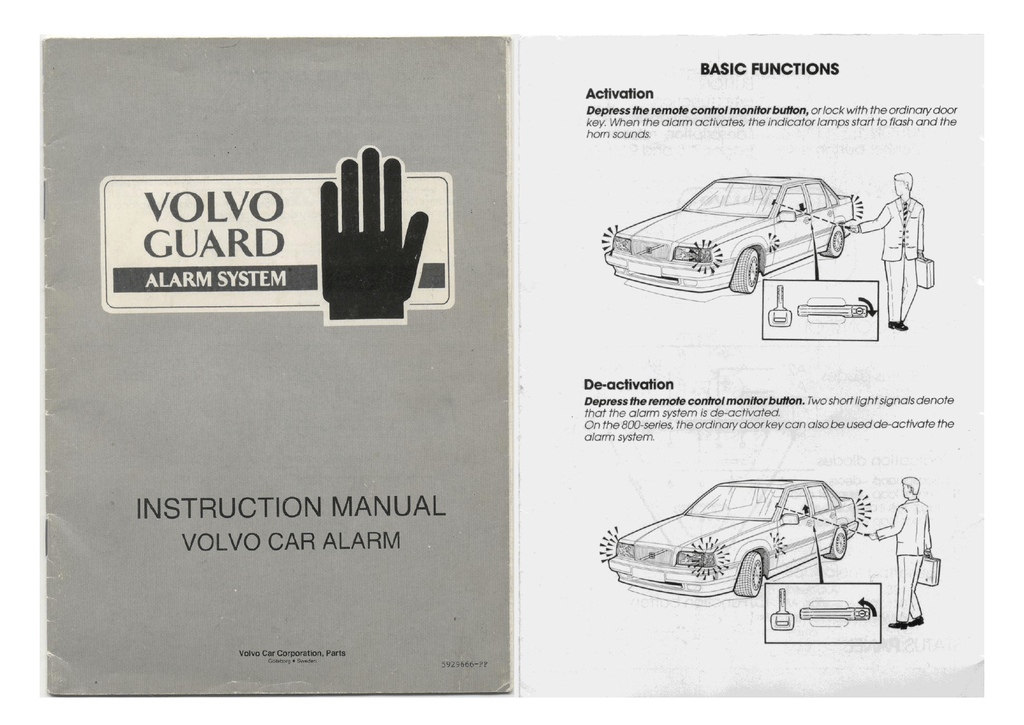 volvo key fob remote start