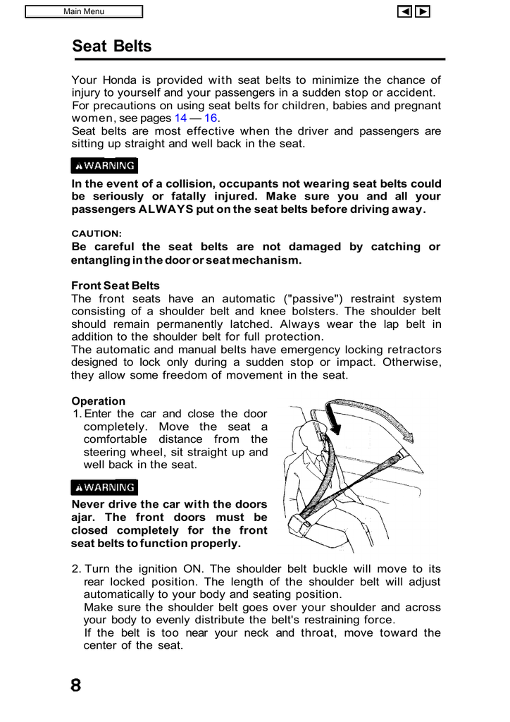 Honda Accord Seat Belt Stuck After Accident Velcromag