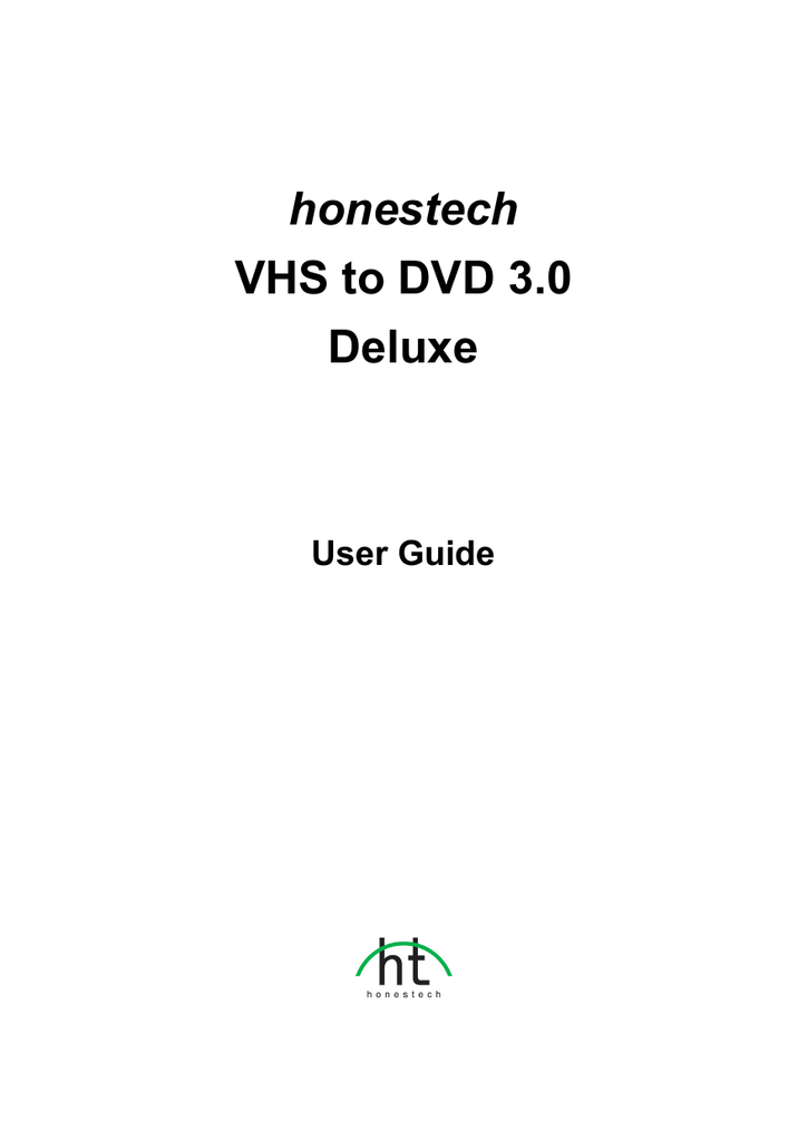 honestech vhs to dvd 3.0 deluxe