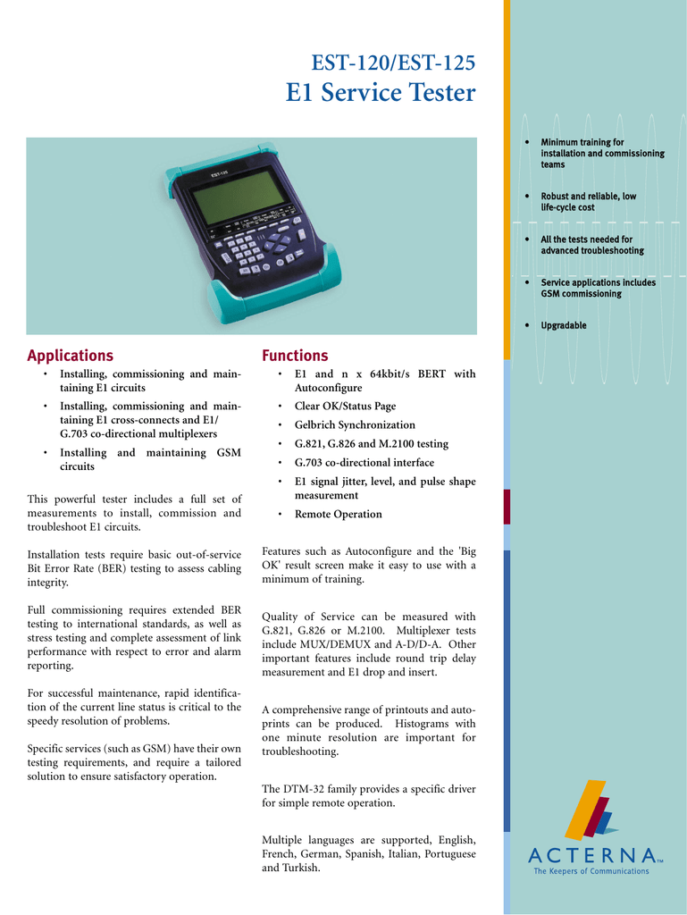 Est 120. Acterna e1 and data Tester EDT-135. Acterna e1 service Tester est-125. Tester e1 EDT-135. EDT-135 анализаторы.