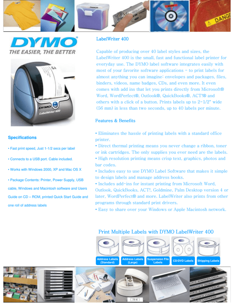 dymo labelwriter 400 software
