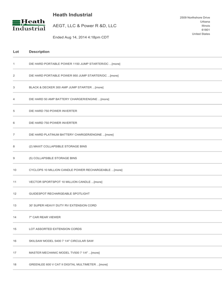 Heath Industrial | Manualzz