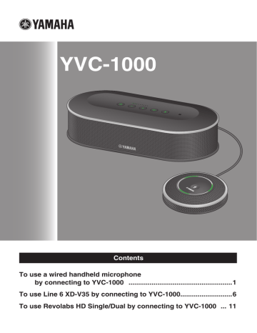 Yamaha YVC-1000 Setup guide | Manualzz