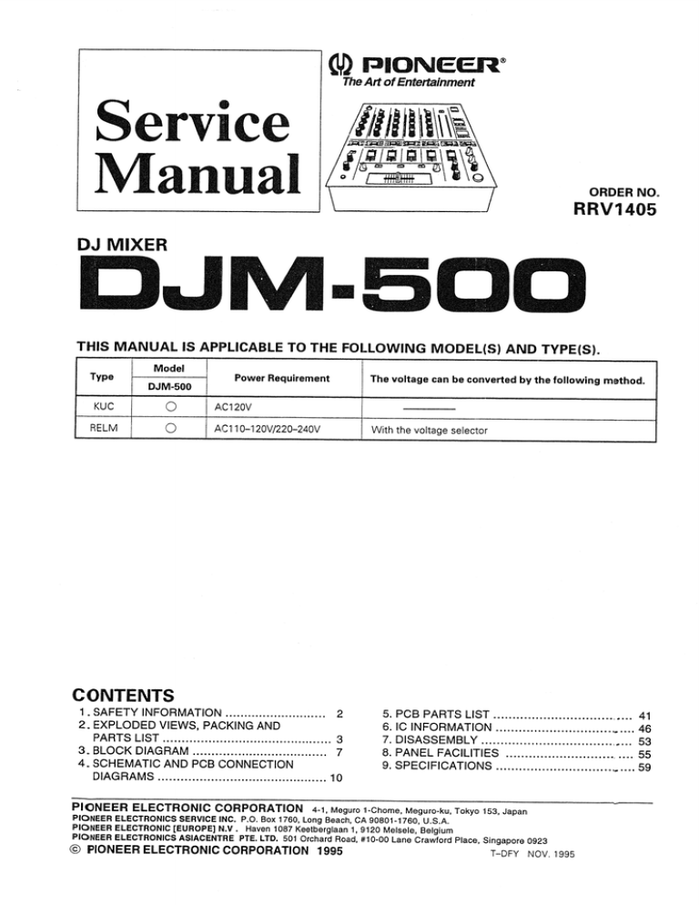 Pioneer Djm 500 Service Manual Manualzz