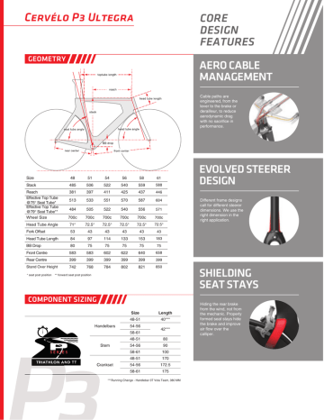 Cervelo p3 2024 size chart