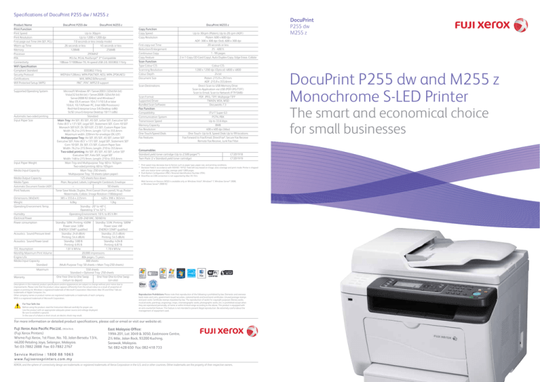 docuprint p255dw