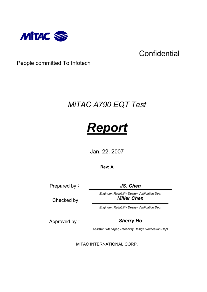 MiTAC A790 EQT Test Report | Manualzz