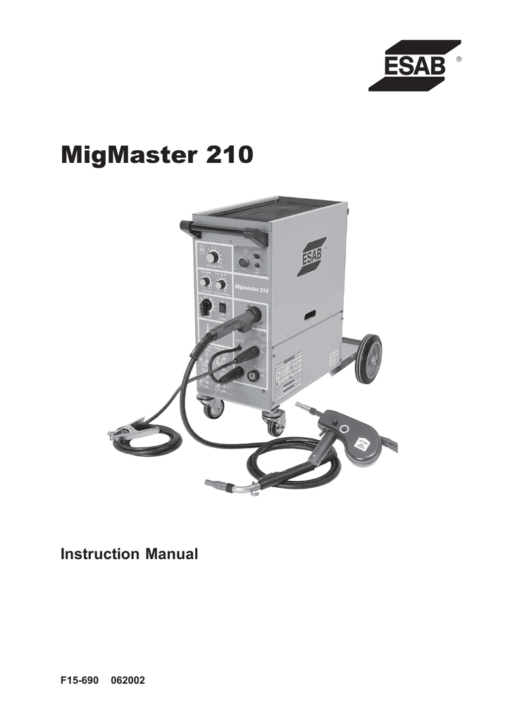 ESAB Migmaster 250 Plus Welding Packages Instruction Manual, 55% OFF