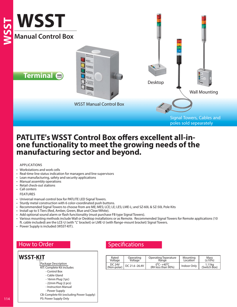 Patlite S Wsst Control Box Off Ers Excellent All In Manualzz