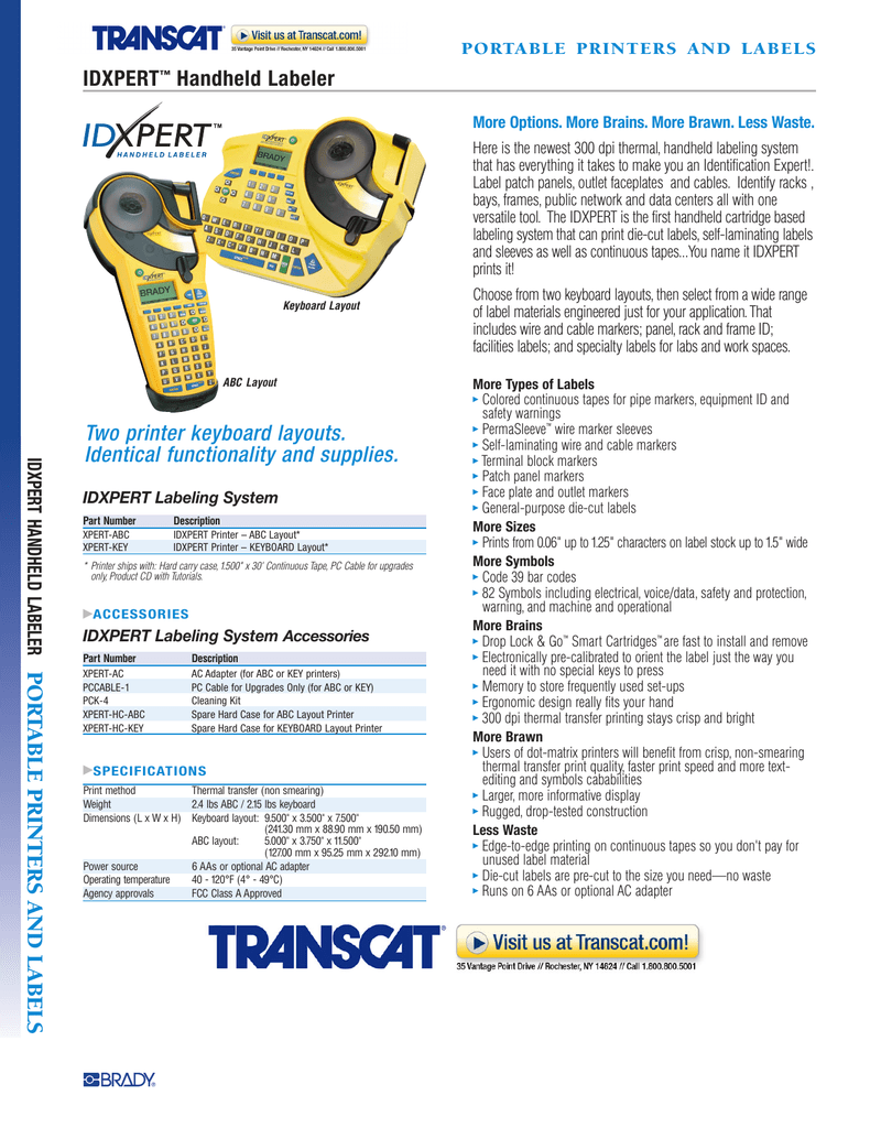 idxpert handheld labeler