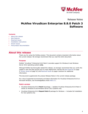 mcafee virusscan enterprise 8.8 with patch 6