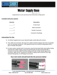 COOLSHIRT SYSTEMS Hose Manual: AI Chat &amp; PDF Access