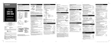 Olympus DW-360 Instructions | Manualzz