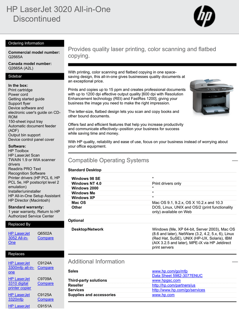 hp 3020 scanner driver