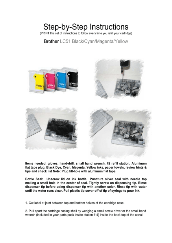 Brother Lc51 Freeink4life Manualzz