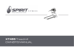 XT485 Treadmill Owner&rsquo;s Manual