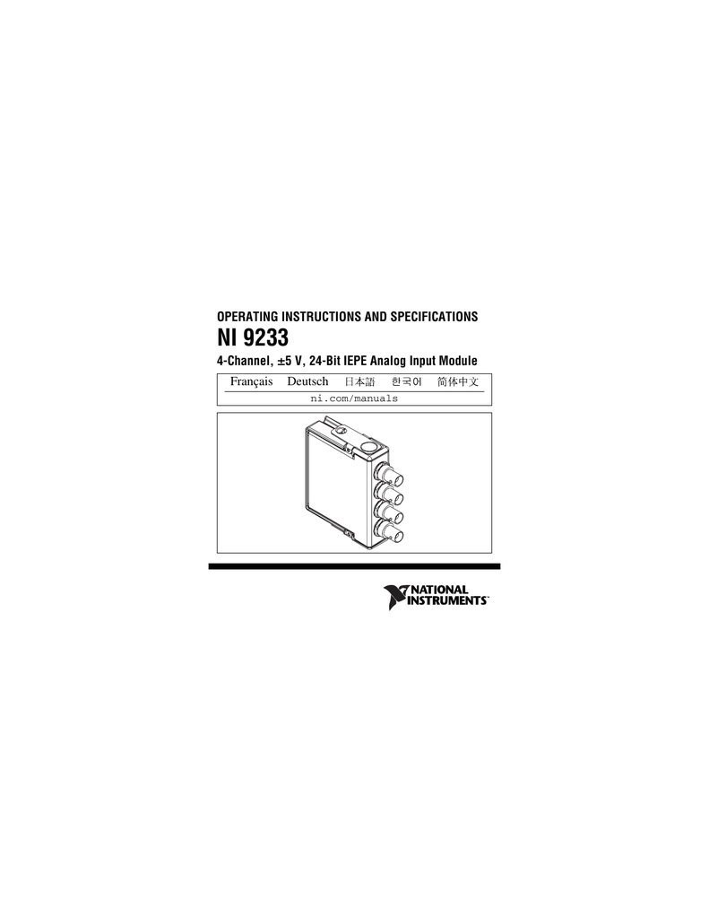 ni-9233-operating-instructions-and-specifications-manualzz