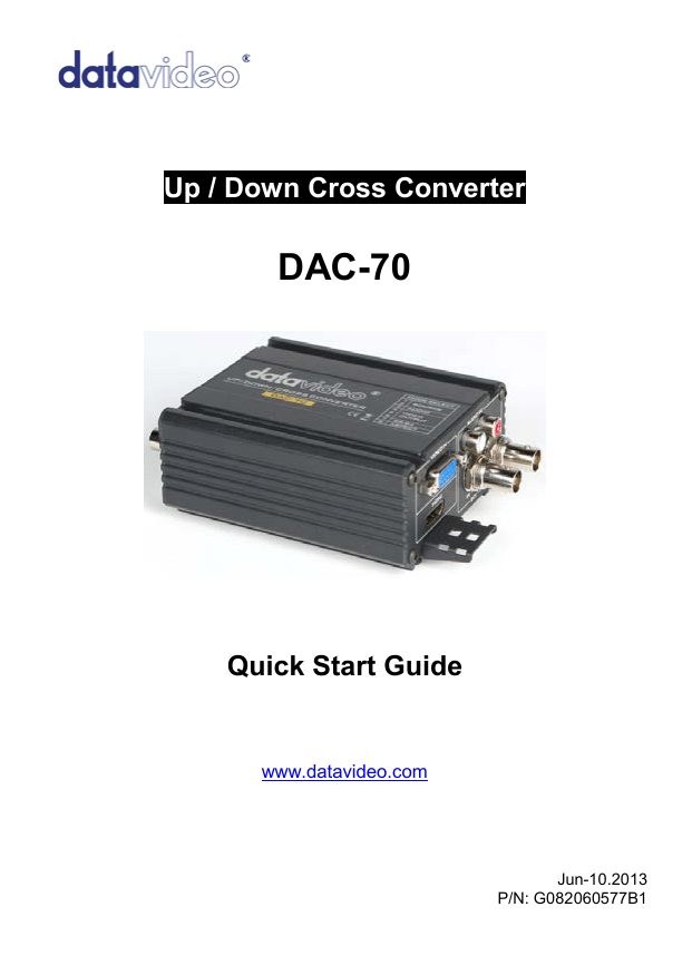 DataVideo DAC70 Manualzz