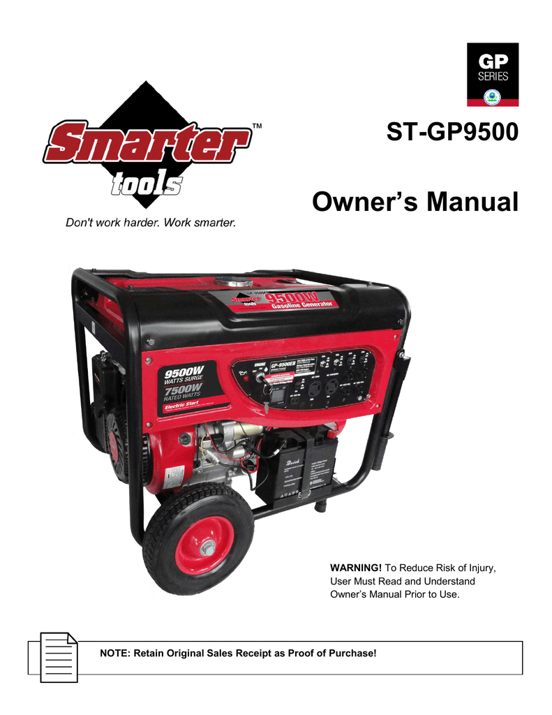 Smarter Tools Carburetor w/ Solenoid GP9500 GP9500E GP9500EB 7500 9500 Generator 