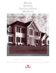 Revere Metal Siding Installation Manual