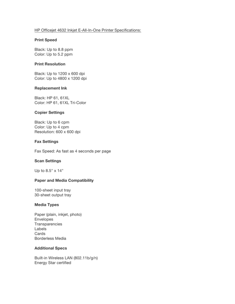 officejet 4632 printer