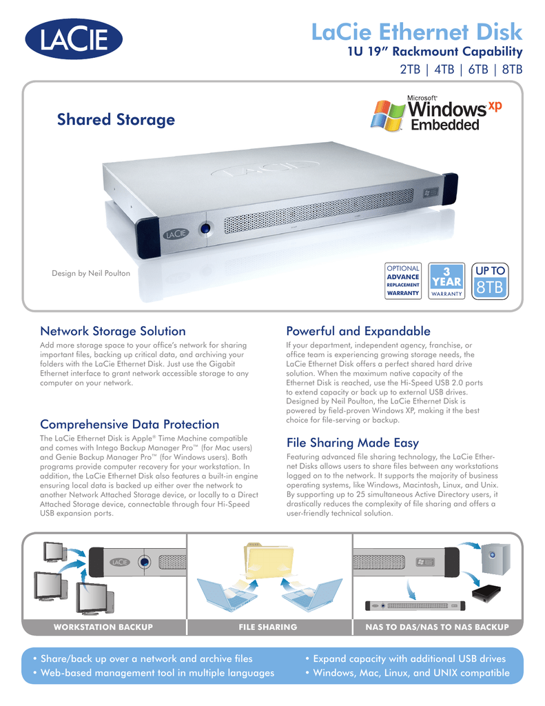 Datasheet for LaCie Ethernet Disk | Manualzz