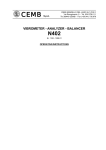 CEMB N402 Vibrometer Analyzer Balancer Operating Instructions