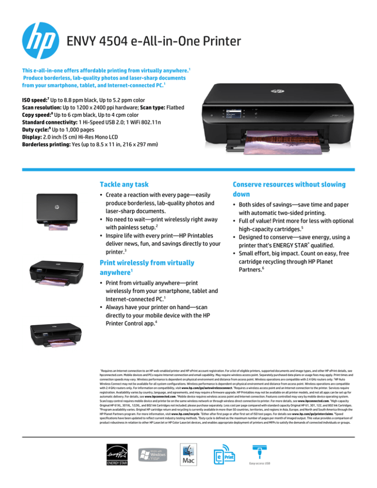 hp envy 4504 printer