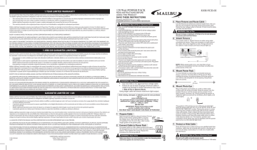 Malibu 120 Watt Power Pack User Manual