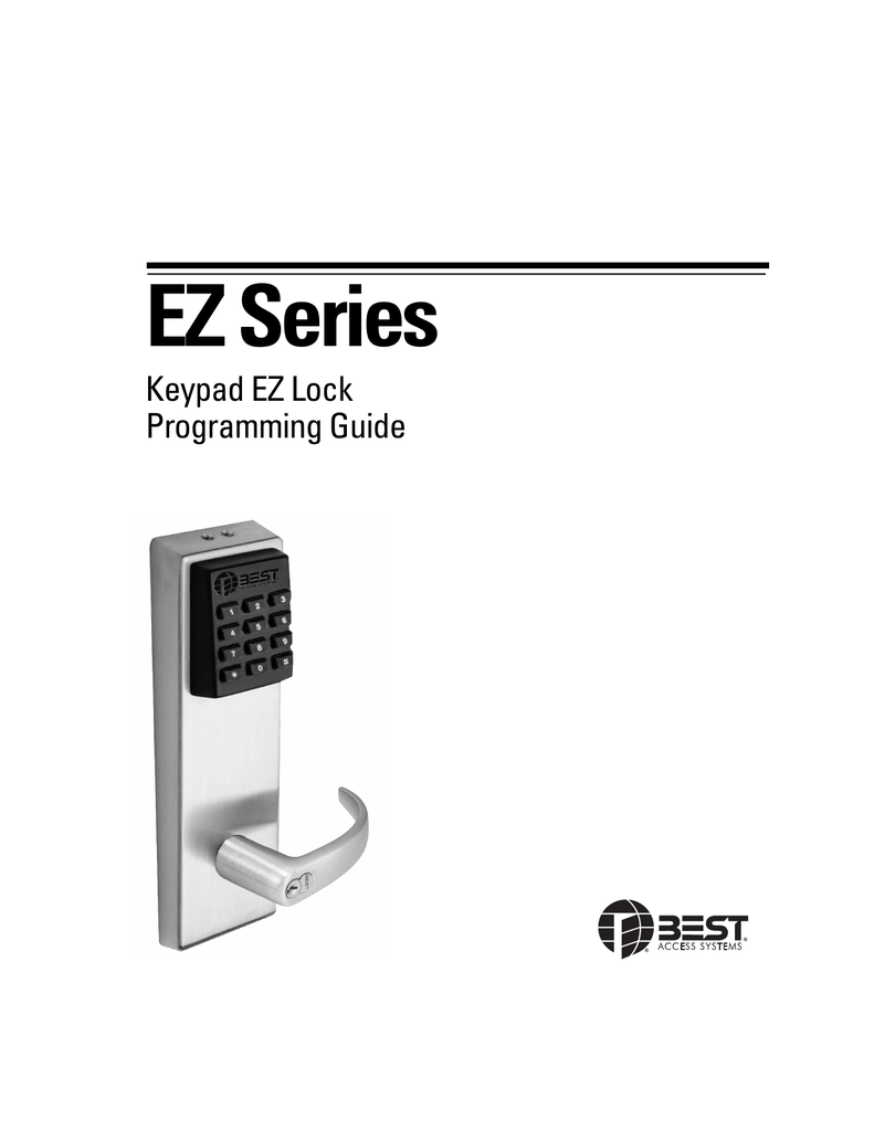 Keypad EZ Lock Programming Guide Manualzz