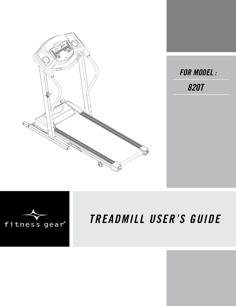 Fitness gear 820 discount treadmill