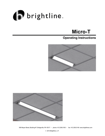 Brightline Micro-T | Manualzz