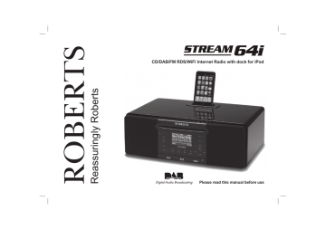 Roberts Stream 64i( Rev.1) Internet Radio User guide | Manualzz
